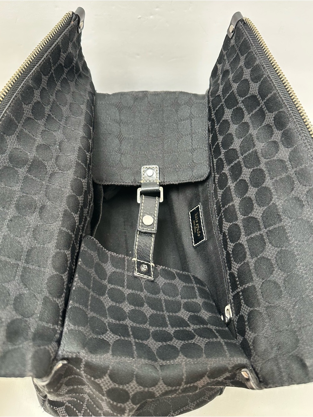 kate spade Black Shoulder Bag with Subtle Jacquard Pattern - Picture 11 of 16